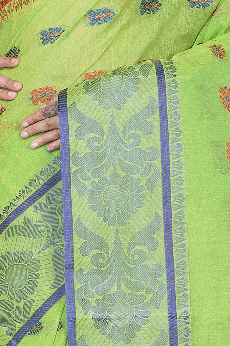 Green Pure Cotton Akriti Tant Saree (168)